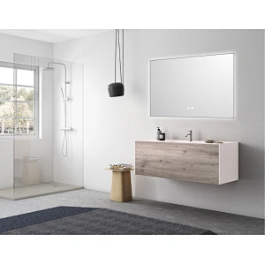 Mosmile Wall Hanging Framed LED Backlit Bathroom Mirror